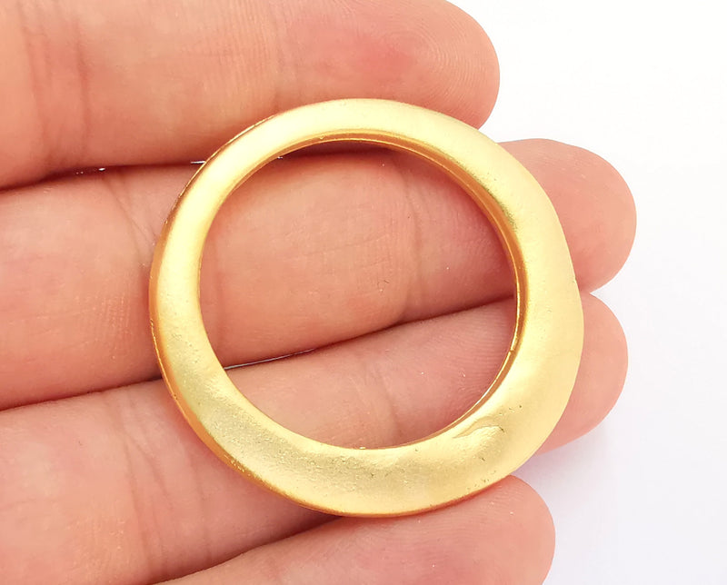 Gold Circle Pendant  Gold Plated Circle Findings  (42x40mm)  G22133