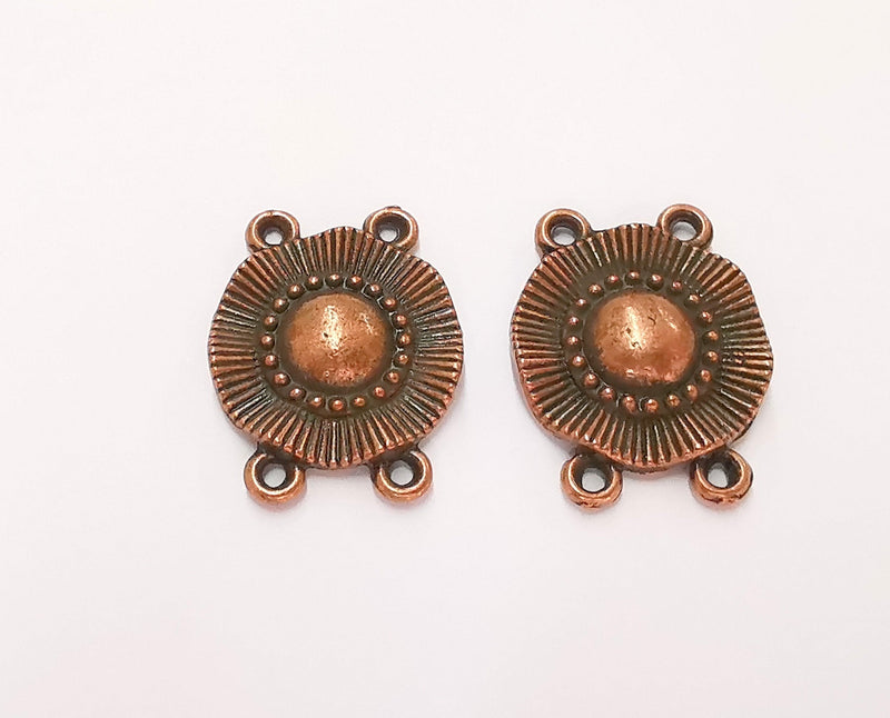 4 Antique Copper Charms Connector Antique Copper Plated Charms (26x20mm) G22615