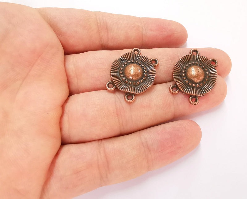 4 Antique Copper Charms Connector Antique Copper Plated Charms (26x20mm) G22615