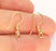 10 Gold Earring Hook 24k Shiny Gold Plated Brass Earring Hook Findings , 10 Pcs (5 pairs) Nickel free and lead free  G22044