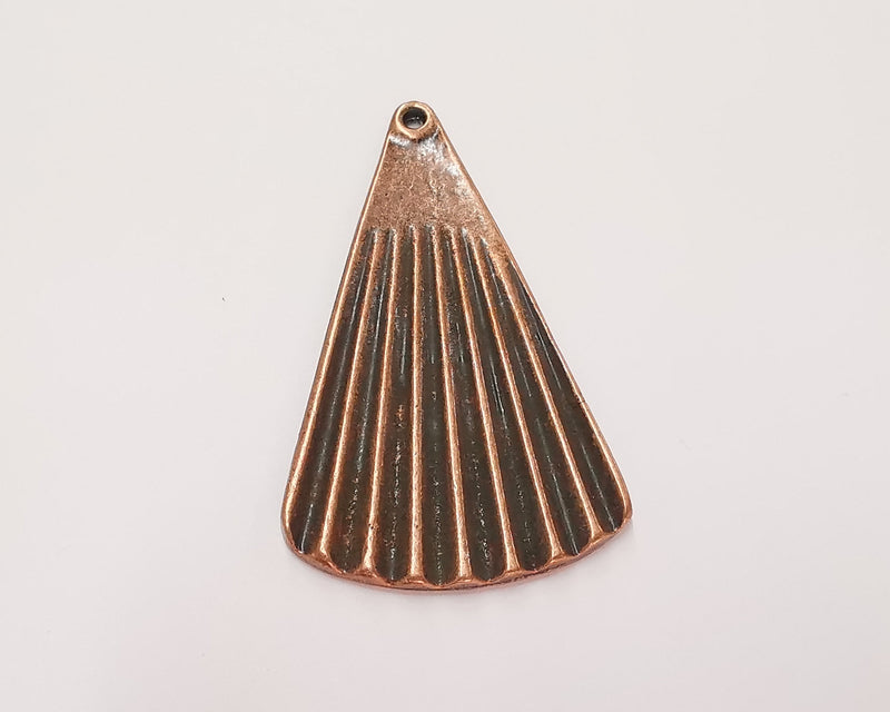 Copper Scallop Charms Antique Copper Plated Charms (59x35mm)  G22153