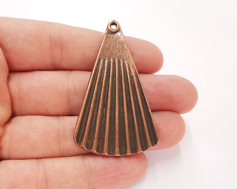 Copper Scallop Charms Antique Copper Plated Charms (59x35mm)  G22153