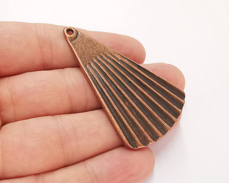 Copper Scallop Charms Antique Copper Plated Charms (59x35mm)  G22153