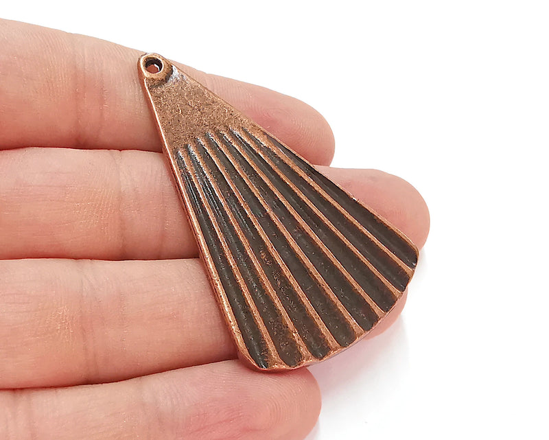 Copper Scallop Charms Antique Copper Plated Charms (59x35mm)  G22153