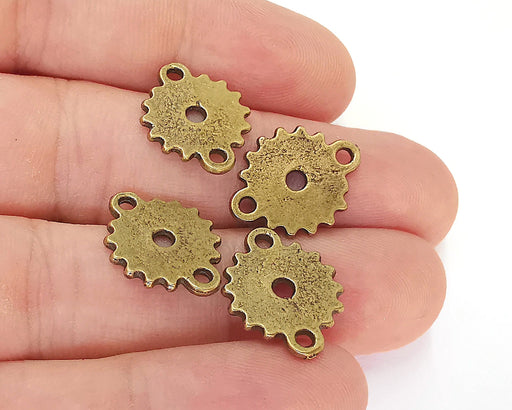 10 Antique Bronze Charms Connector Antique Bronze Plated Charms (19x15mm) G22638