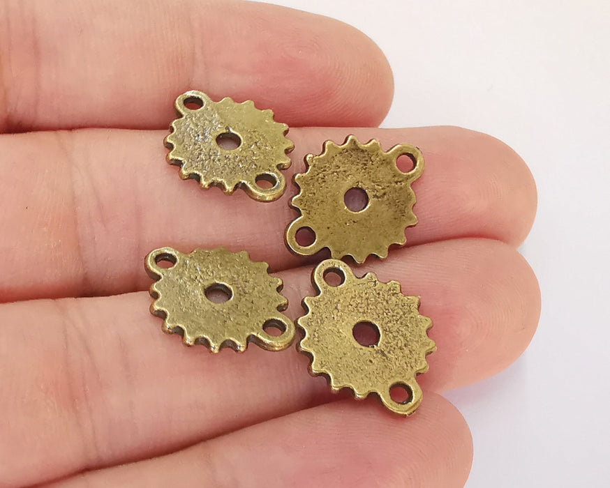 10 Antique Bronze Charms Connector Antique Bronze Plated Charms (19x15mm) G22638