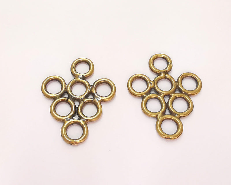 2 Antique Bronze Charms Antique Bronze Plated Charms (33x27mm)  G22190