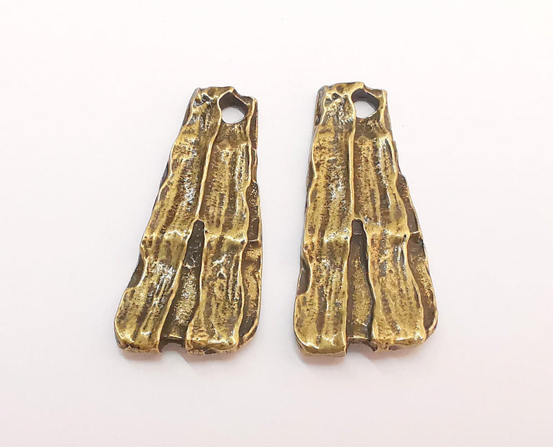 2 Antique Bronze Charms Antique Bronze Plated Charms (42x19mm) G22210