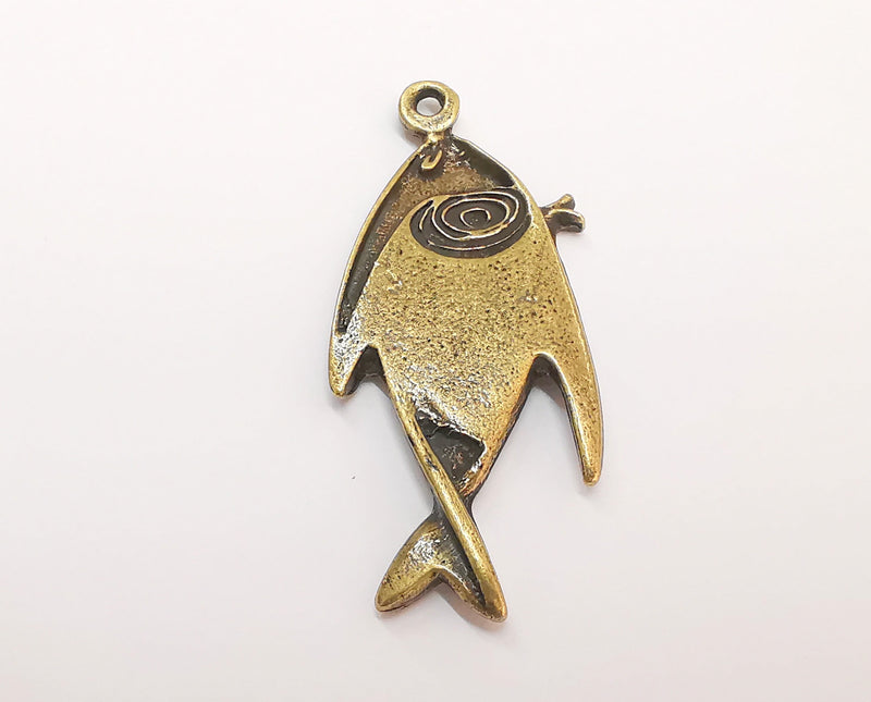 Fish Pendant Antique Bronze Plated Pendant (61x27mm)  G22216
