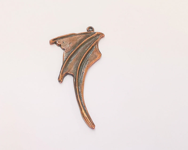 2 Dragon Wing Charms Antique Copper Plated Charms (50x26mm) G22226