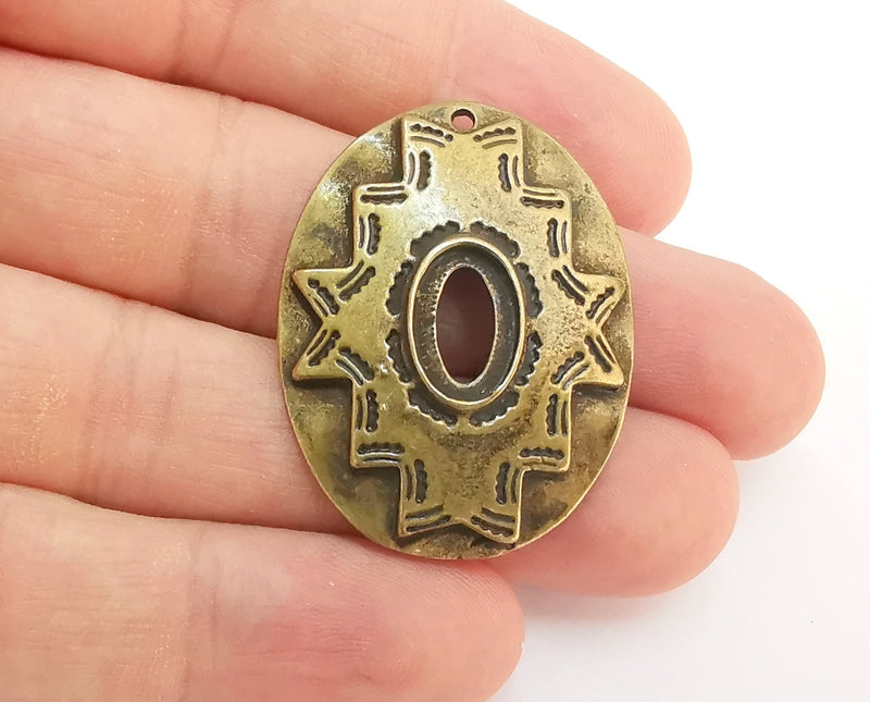 2 Antique Bronze Pendant Blank Cabochon Bezel Base Setting Mountings Antique Bronze Plated (12x8mm blank) G22234