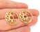 2 Gold Charms 24k Shiny Gold Plated Charms (27x25mm)  G22670