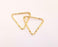 10 Triangle Charms Shiny Gold Plated Findings (24mm)  G22257