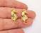 2  Seahorse Charm (Double Sided) 24K Shiny Gold Plated Charms (28x12mm) G22708
