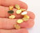 5 Four Hand Charms 24K Shiny Gold Plated Beads (10mm)  G22373
