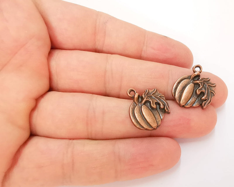 5 Copper Fruit Charms Antique Copper Plated Charms (20x18mm)  G24925