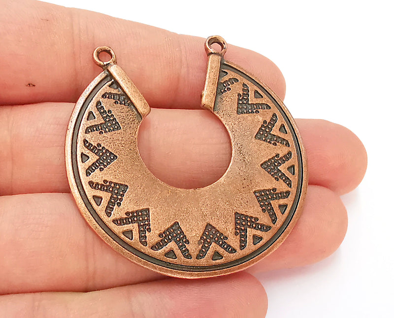 Ethnic Pendant Connector Antique Copper Plated Pendant (49mm) G22378