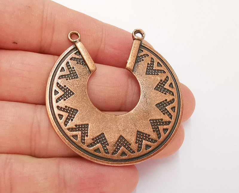 Ethnic Pendant Connector Antique Copper Plated Pendant (49mm) G22378