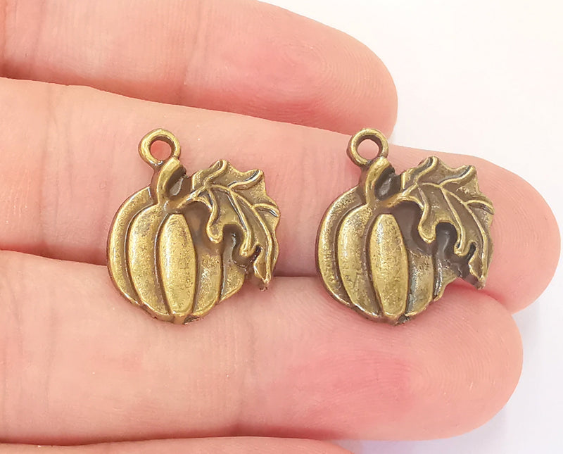 5 Fruit Charms Antique Bronze Plated Charms (20x18mm)  G22788