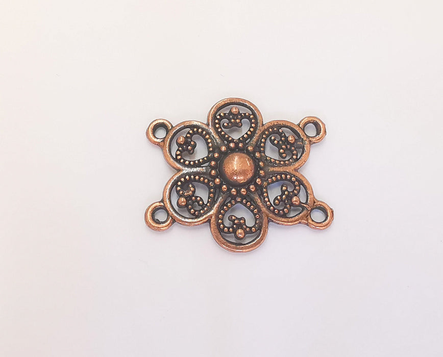 2 Copper Connector Charms Antique Copper Plated Charms (30x26mm)  G22794