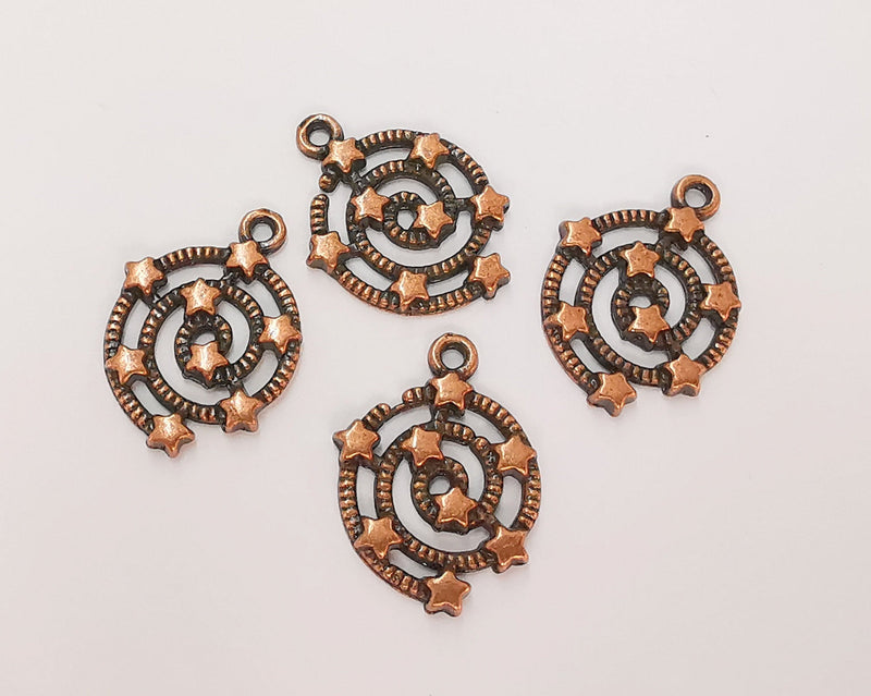 10 Star Spiral Charms Antique Copper Plated Charms (21x16mm)  G22803