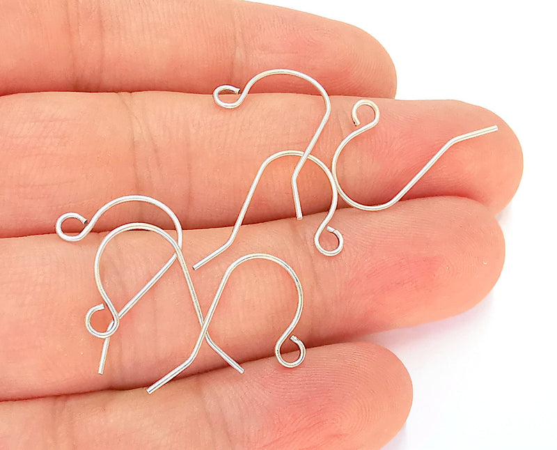 20 Pcs (10 pairs) Earring Hook, Antique Silver Plated Brass Earring Hook ,Findings G22392