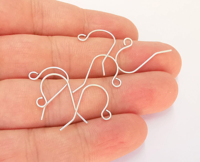 20 Pcs (10 pairs) Earring Hook, Antique Silver Plated Brass Earring Hook ,Findings G22392