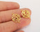 4 Filigree Charms Connector 24K Shiny Gold Plated Charms (20x14mm)  G22399