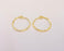 4 Hammered Circle Charms 24K Shiny Gold Plated Charms (23x21mm)  G22400