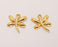 2 Butterfly Charms 24k Shiny Gold Charms (22x19mm)  G22425