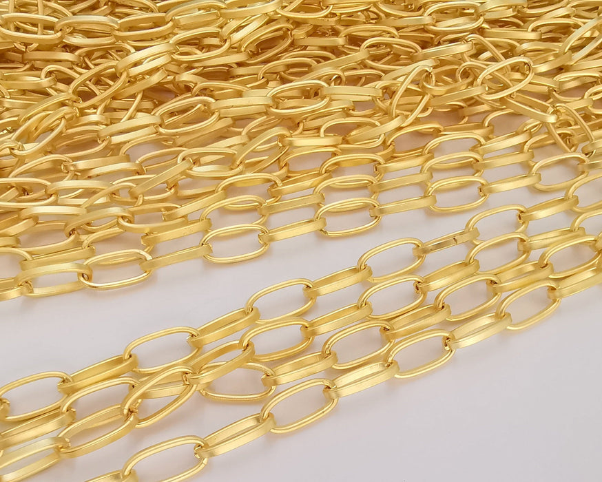 Gold Plated Oval Cable Large Chain 1 Meter - 3.3 Feet  (14.5x7 mm)  G22875