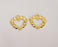 2 Hearts Charms 24k Shiny Gold Plated Charms (26x24mm)  G22918