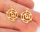 5 Spiral Stars Charms 24K Shiny Gold Plated Charms (21x15mm)  G22925