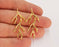 2 Coral Charms 24K Shiny Gold Plated Charms  (43x20mm)  G22604