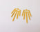2 Connector Charms 24k Shiny Gold Plated Brass Charms (33x18mm)  G22952