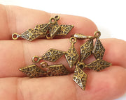20 Marquise Charms Antique Bronze Plated Charms (16x7mm)  G22957