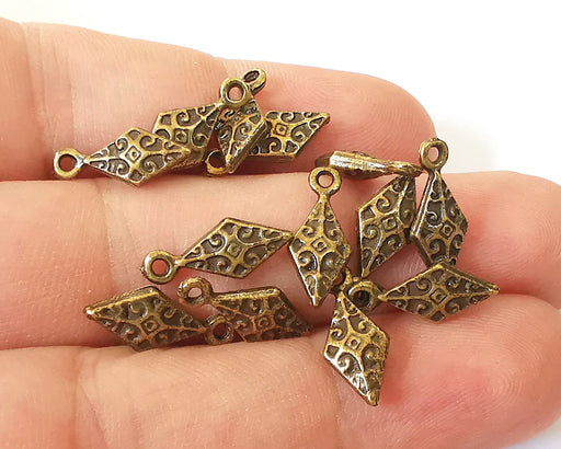 20 Marquise Charms Antique Bronze Plated Charms (16x7mm)  G22957