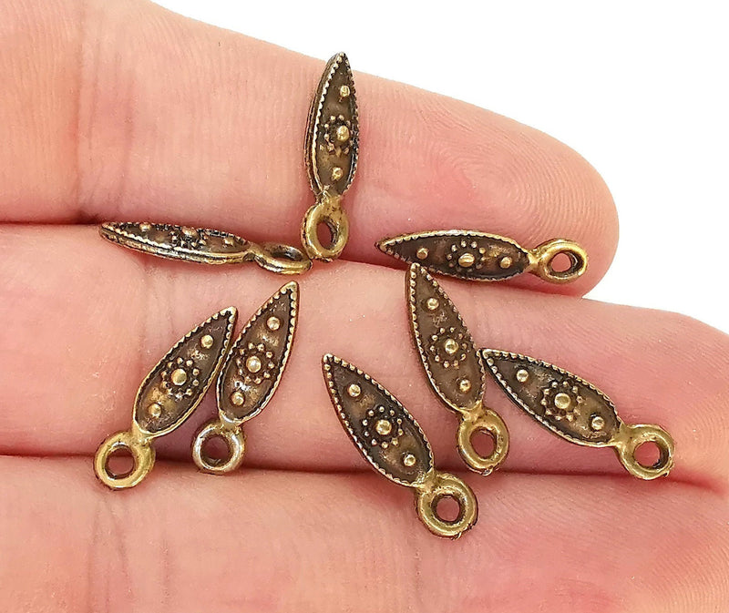 20 Antique Bronze Charms Antique Bronze Plated Charms (18x4mm)  G22634
