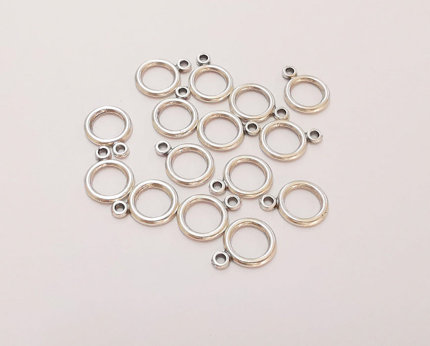 20 Silver Charms Antique Silver Plated Charms (15x11mm)  G22972