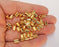 10 Cylinder Tube Findings 24k Shiny Gold Plated Findings (6x5mm)  G22664
