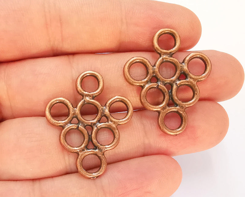 2 Antique Copper Charms Antique Copper Plated Charms (33x27mm)  G22673