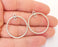 4 Circle Connector Antique Silver Plated Charms (32x29mm) G22696