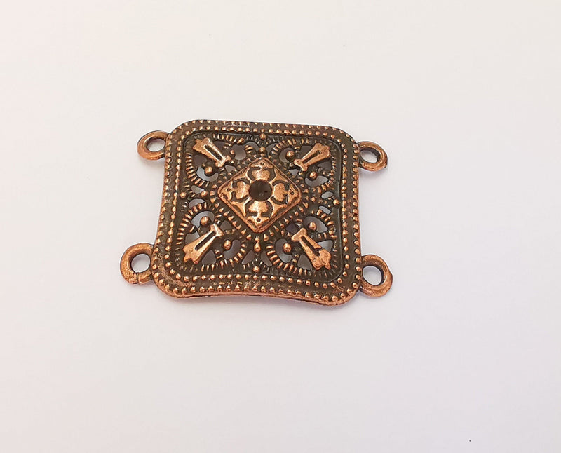 2 Copper Charms Connector Antique Copper Plated Charms (38x29mm)  G22710