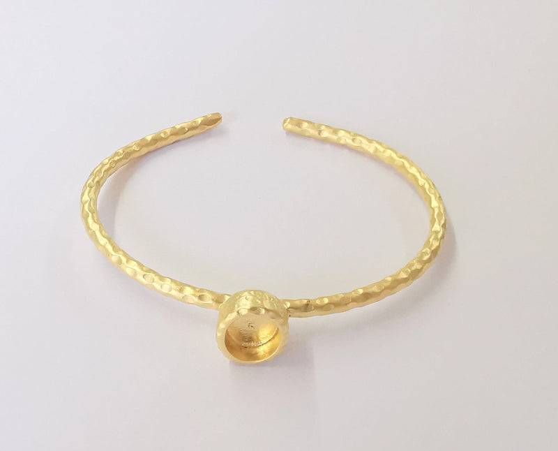 Matte Gold Hammered Bracelet Blanks Settings Cuff Blanks Resin Blank İnlay Blank Adjustable Bracelet Gold Plated Bracelet (10x8mm) G23028