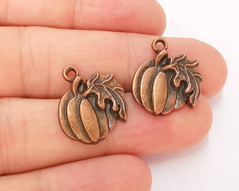 5 Copper Fruit Charms Antique Copper Plated Charms (20x18mm)  G24925