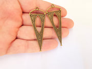 2 Bronze Charms Antique Bronze Plated Charms (65x25mm)  G23120