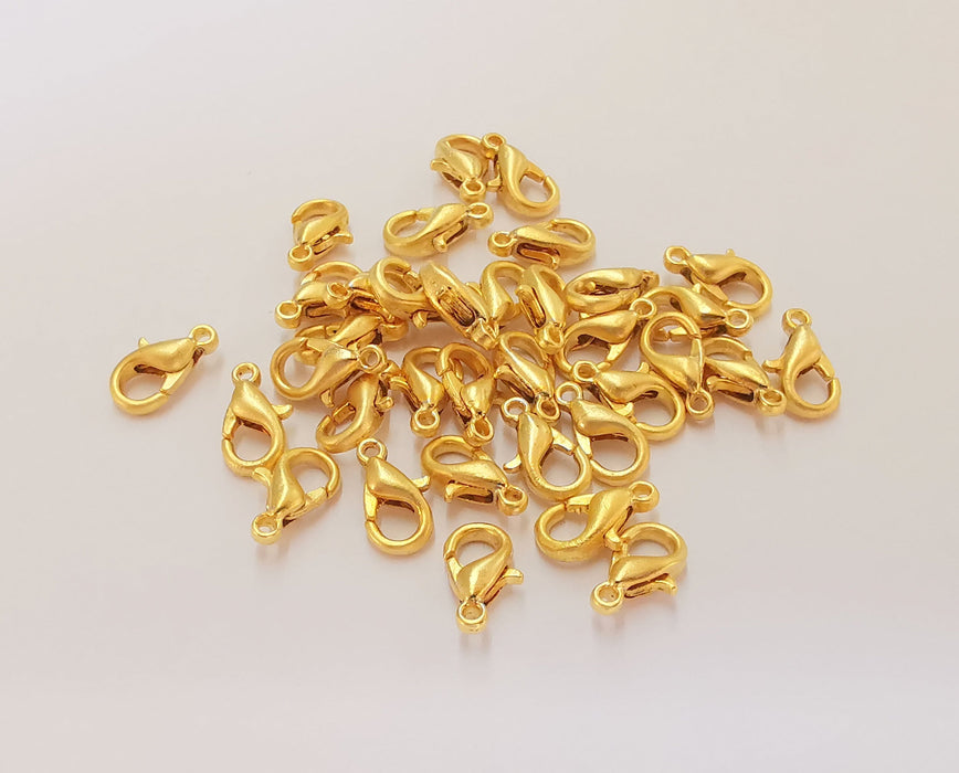 10 Gold Lobster Gold Plated Lobster Clasps Metal (10x6mm)  G23121
