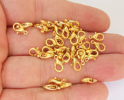 10 Gold Lobster Gold Plated Lobster Clasps Metal (10x6mm)  G23121