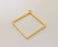 2 Heart Bezel Charms Gold Plated Charms (47x43mm) G23122