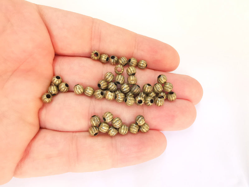 20 Antique Bronze Round Beads Antique Bronze Plated Beads (5mm) G23123